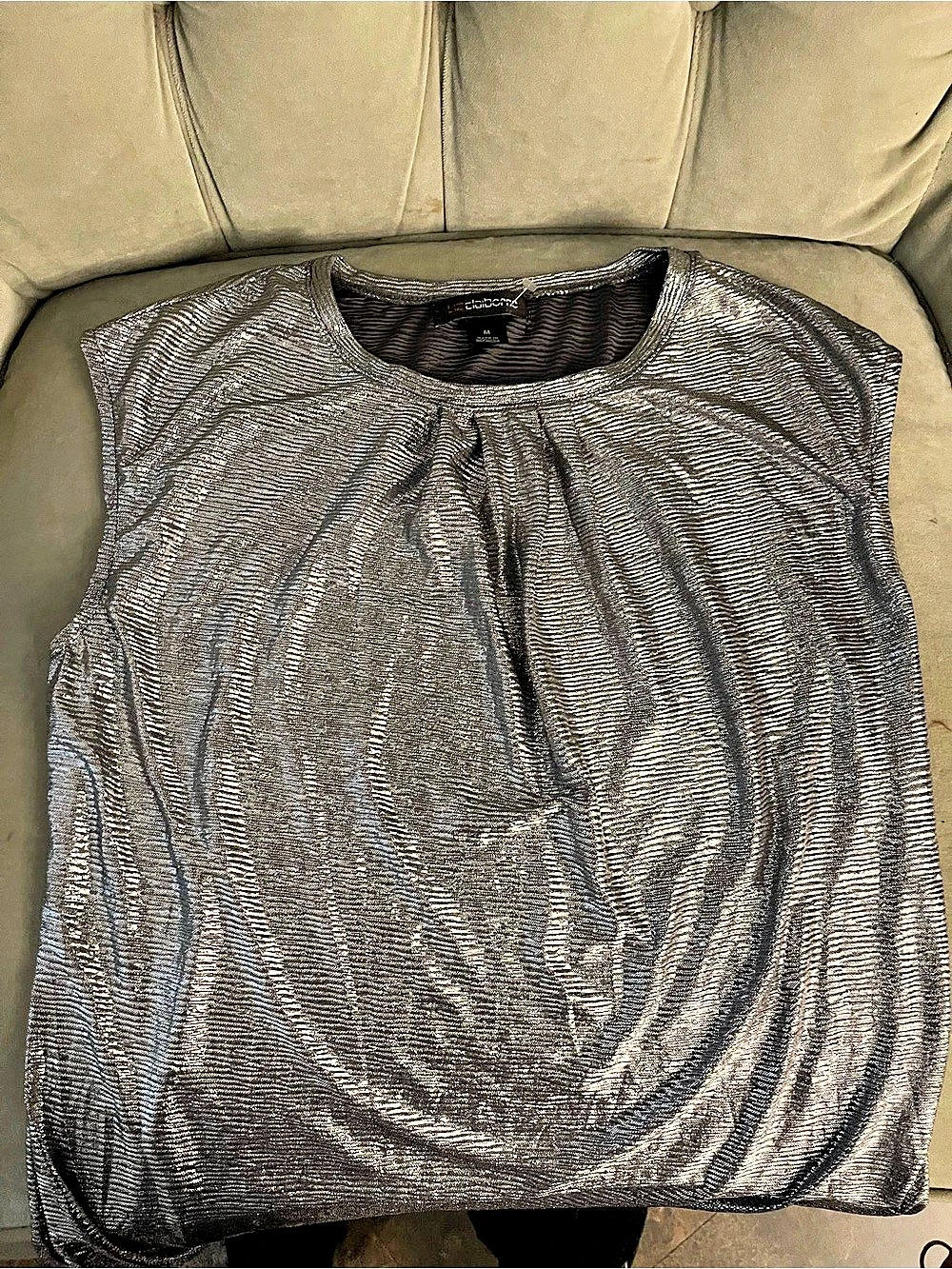 Cut Loose Abstract Metallic Top Size Medium Like New